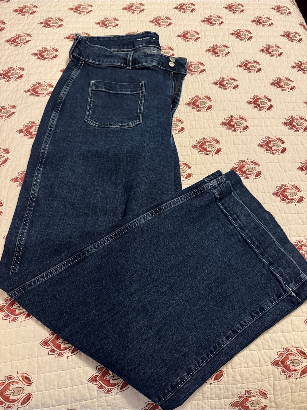 Old Navy Sky Hi wide leg  Dark Blue Jeans